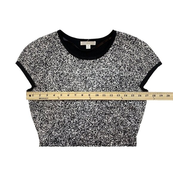 London Times Womens P Med  Black White Ombre Speckled Short Pullover Knit Dress - Picture 8 of 15